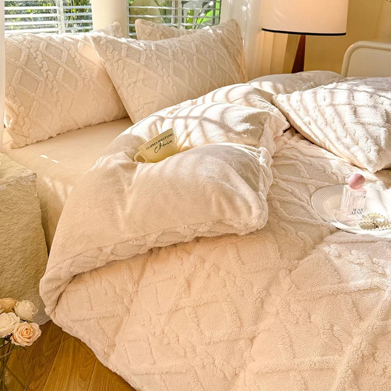 Warmth Duvet Cover Dual Use Blanket Warm Winter Blanket Soft Cozy Quilt Cover Plush Blankets for Beds Soft Cozy NO Pillowcases