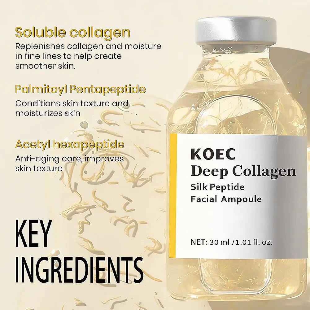Silk Collagen PDRN Serum 30ml Deep Peptide Intensive Revitalizing Face Cream Anti-Wrinkle Firming Lifting Korea Skin Care