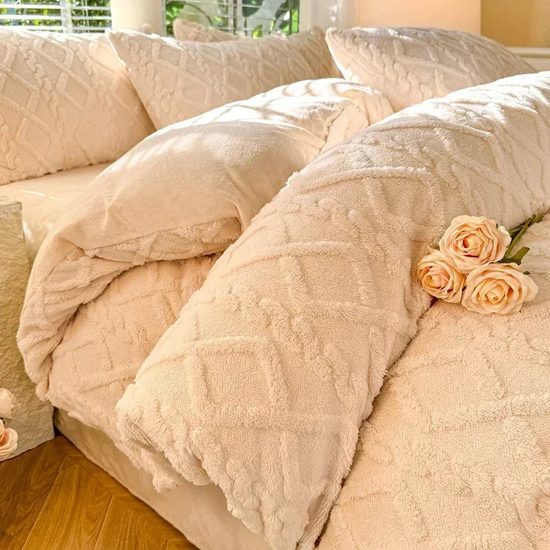 Warmth Duvet Cover Dual Use Blanket Warm Winter Blanket Soft Cozy Quilt Cover Plush Blankets for Beds Soft Cozy NO Pillowcases