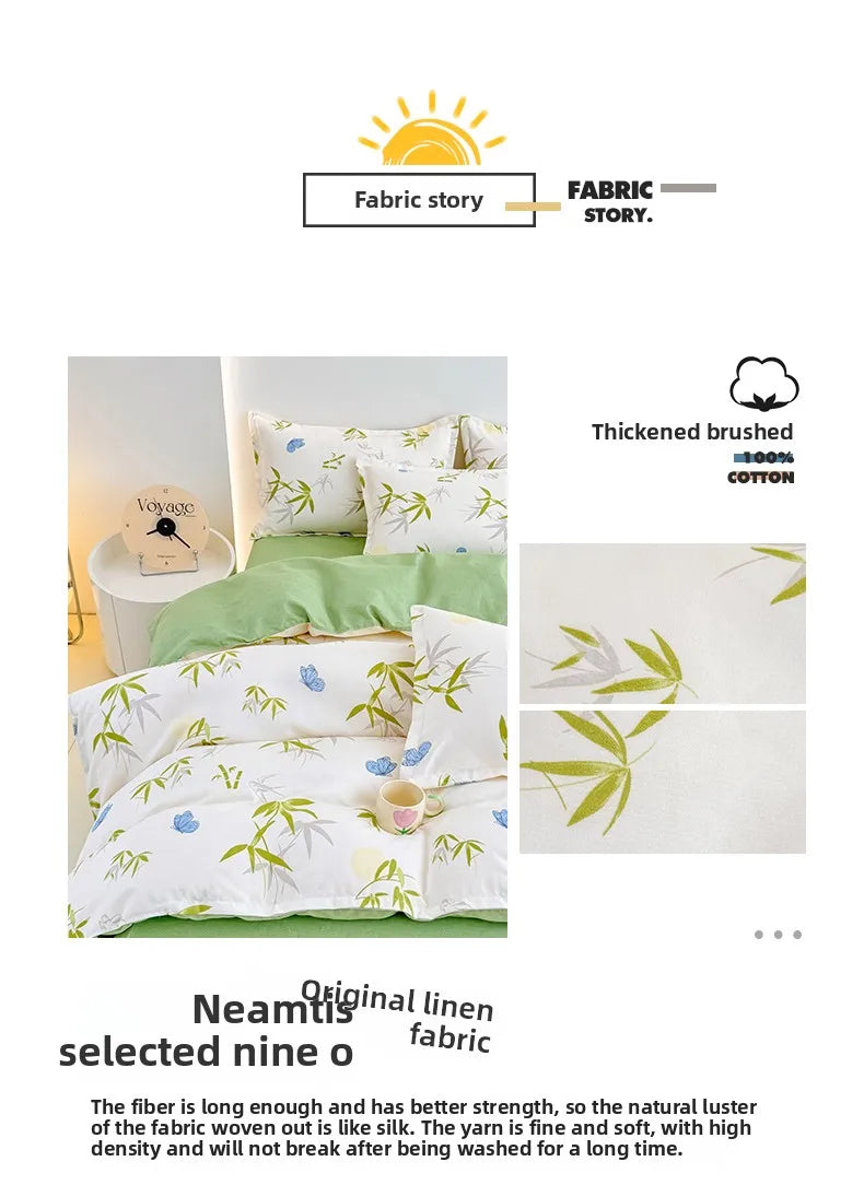 Spring 2025 Plant-based Cashmere Single Quilt Cover Printed Duvet Cover Skin-friendly and Breathable Bedding 150x200 220x240