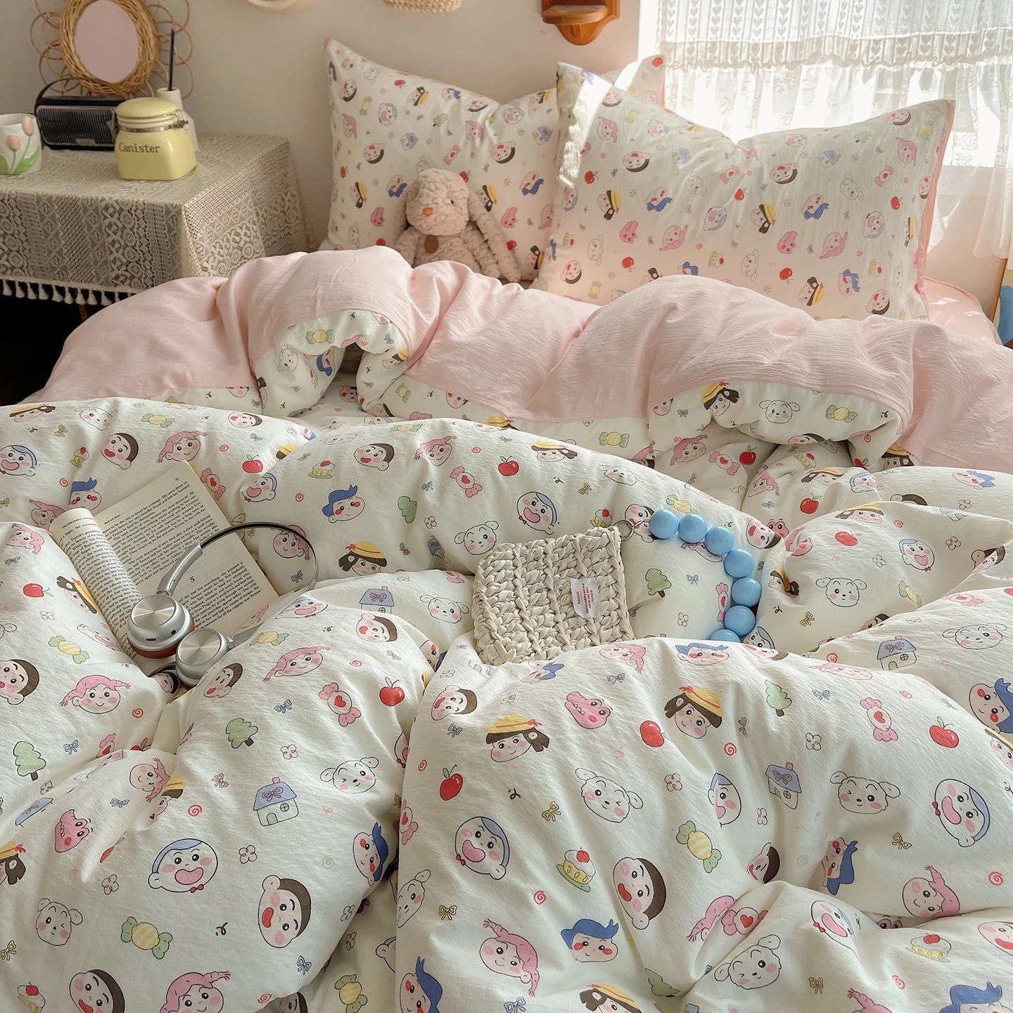 Home Microfiber Duvet Cover 1Pc Breathable Soft Zipper Closure Corner Ties Wrinkle Resistant Hypoallergenic Bedding for Bedroom