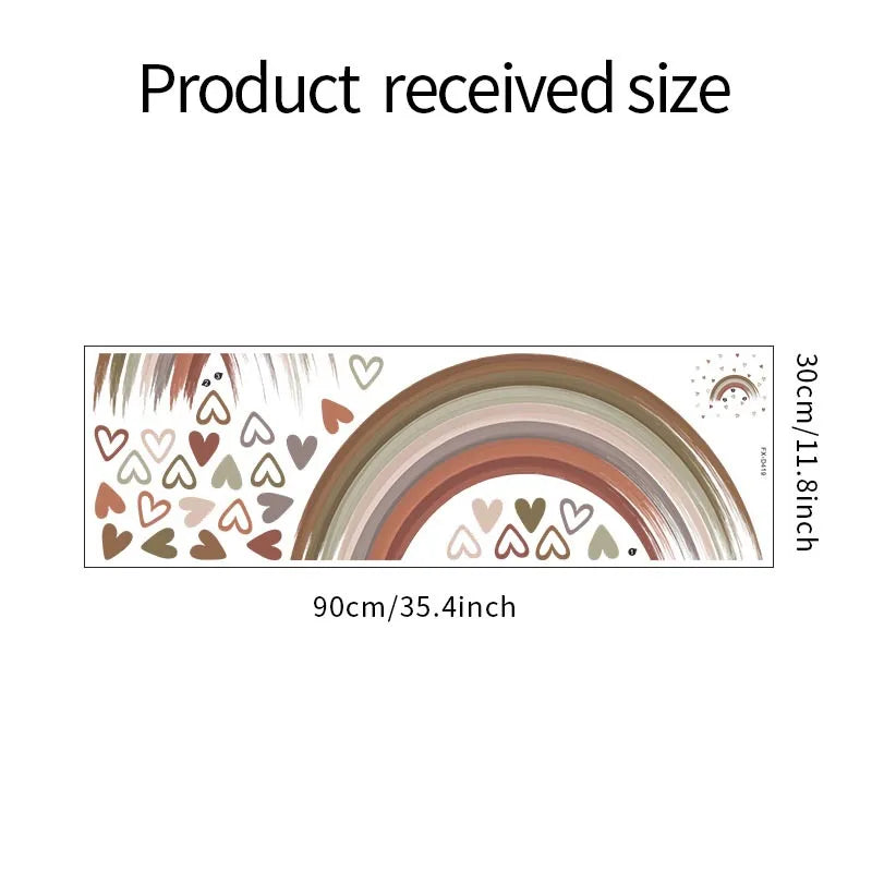 Boho Rainbow Vinyl Child Wall Sticker For Baby Room Decor Bedroom Accessories Furniture Sticker Adhesive Wallpaper Wall Decor