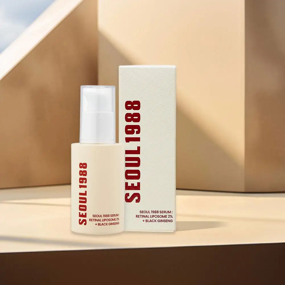 Seoul 1988 Retinol Face Care Serum With Black Ginseng Niacinamide Vitamin C Long-lasting Moisturizing Firming Ampoule Skin Care