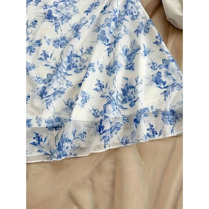 Dresses  Spring Summer Cute Dating Ditsy Floral Sleeveless Square Neck Mini Cami Casual Dresses For Women
