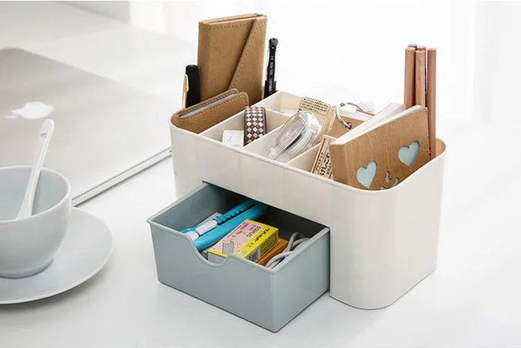 Drawer Cosmetic Storage Box Makeup Brush Organiser Desktop Jewellery Skincare Lipstick Mask Compartment Makeup Case