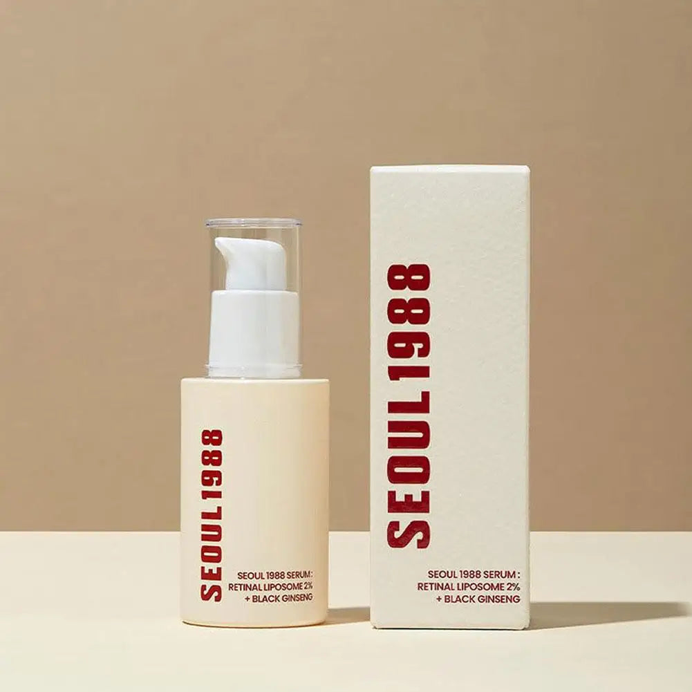 Seoul 1988 Retinol Face Care Serum With Black Ginseng Niacinamide Vitamin C Long-lasting Moisturizing Firming Ampoule Skin Care