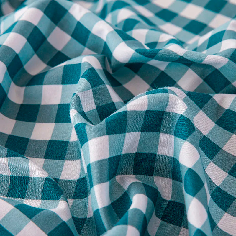 EGW Microfiber Duvet Cover 150*200cm 1PC Korean Single Bedding Quilt Bag Comforter Cover Blue Grid Geometic Stripe Home Linens