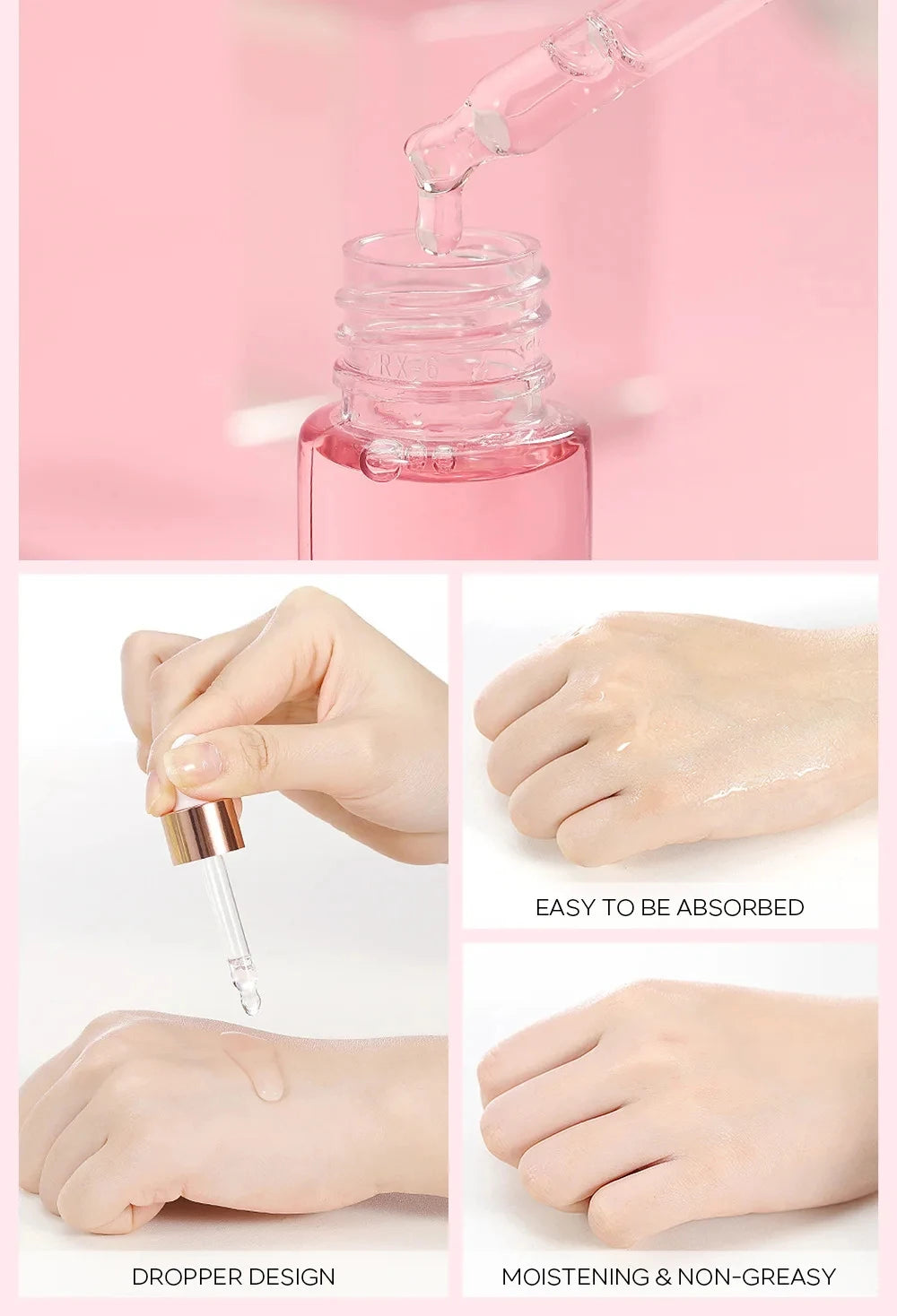 Sakura Whitening Face Serum Fade Fine Lines Anti Aging Tighten Pores Improve Melanin Pigment Dull Moisturizer Brighten Skin Care