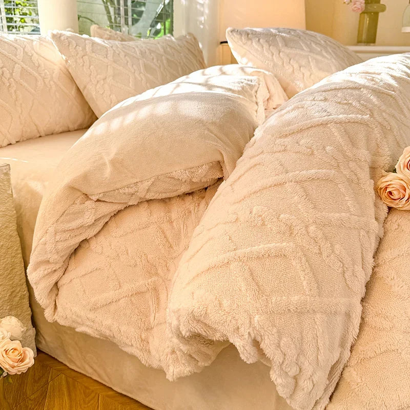 Warmth Duvet Cover Dual Use Blanket Warm Winter Blanket Soft Cozy Quilt Cover Plush Blankets for Beds Soft Cozy NO Pillowcases