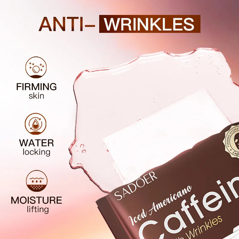 Caffeine Face Mask Anti Wrinkles Moisturizing Hydrating Anti-aging Facial Masks Face Sheet Mask Skin Care Products