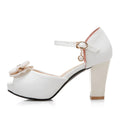 Women Platform open toe High Heels Spring Summer Bow Peep Toe Sandals Ladies White Black Bride Wedding Shoes 2025 Party Pumps