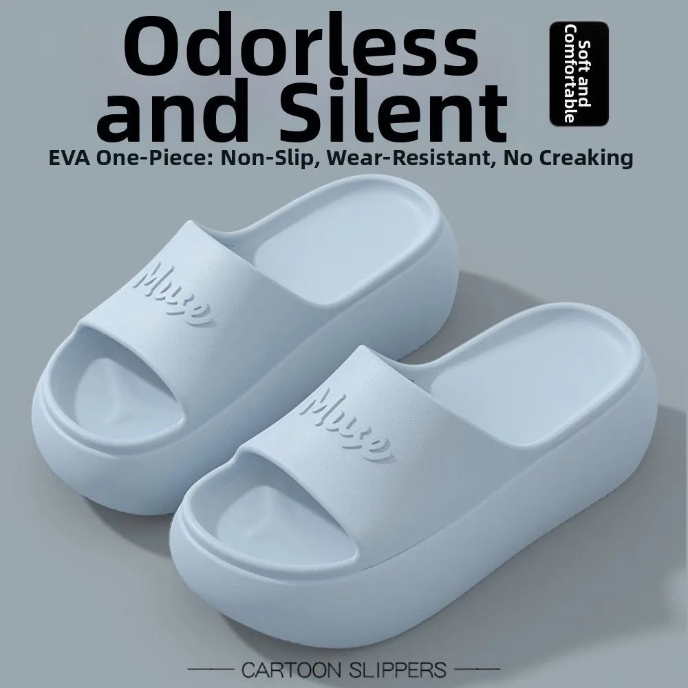 Fashion Non-slip Thick Sole Slippers Height Increasing Comfort Bathroom Slippers Summer Style Beach Sandals Summer Outdoor