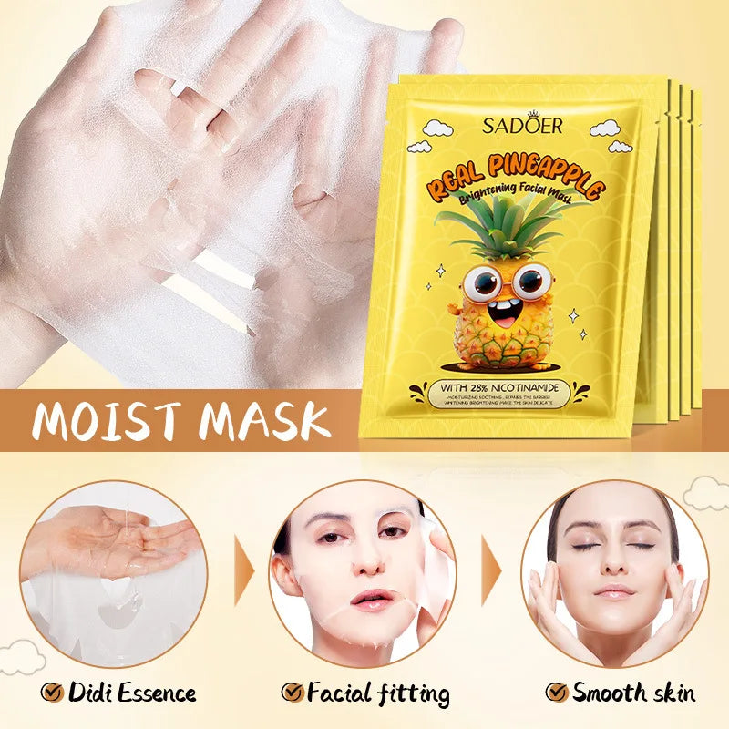 8pcs  Fresh Fruits Face Mask Facial Skincare Moisturizing Brightening Firming Hydrating Facial Masks for Face Skin Care