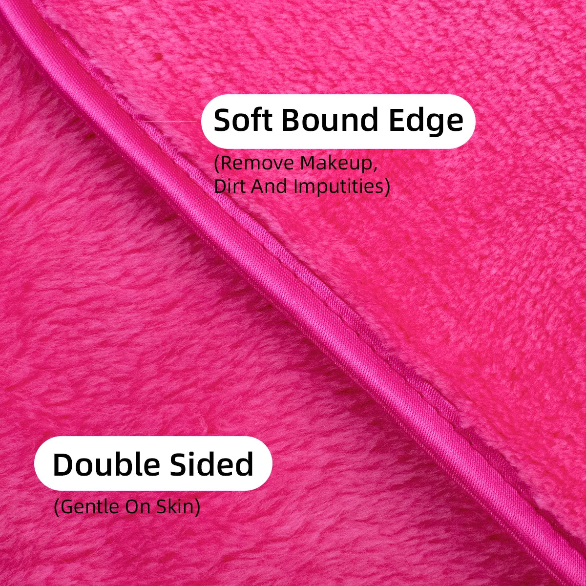 2Pcs Makeup Remover Pads Reusable Cotton Pads Makeup Eraser Microfiber Facial Towel Face Cleaner Cleaning Wipes Skincare Beauty