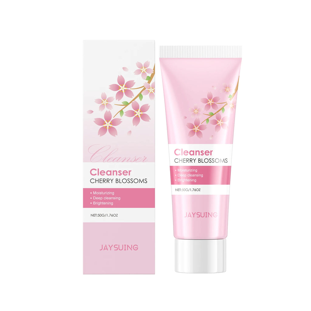 Sakura Skincare Set Moisturizer Face Cream Serum Toner Facial Cleanser Eye Cream Anti-Wrinkle Brighten Face Care Kit for Women