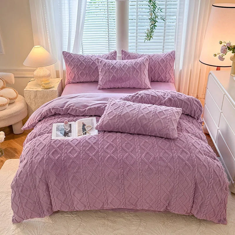 Warmth Duvet Cover Dual Use Blanket Warm Winter Blanket Soft Cozy Quilt Cover Plush Blankets for Beds Soft Cozy NO Pillowcases
