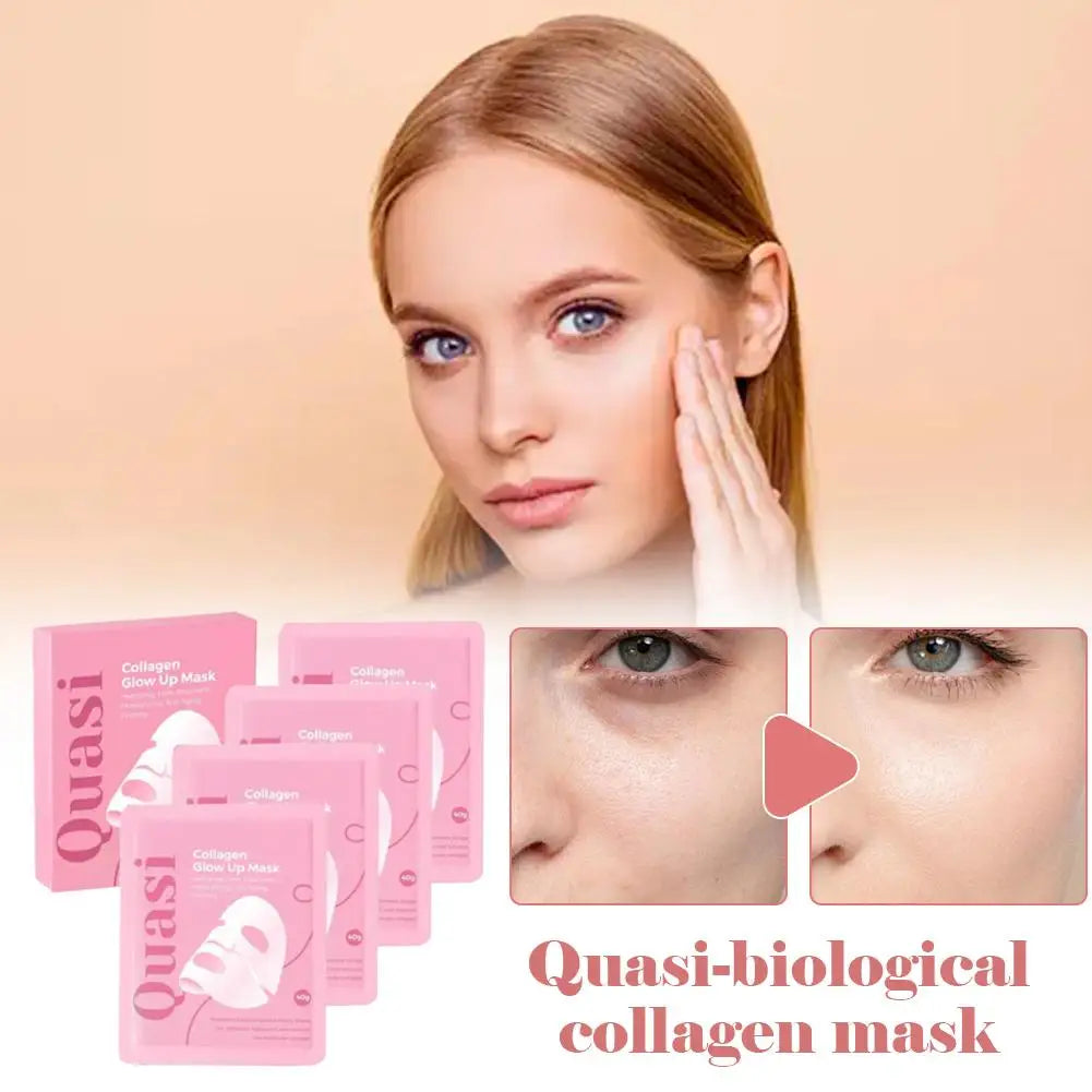 Quasi 3D Lifting Skincare Set Korean Night Cream Serum Face Mask Overnight Deep Hydration Firming Brightening Pore Minimizing