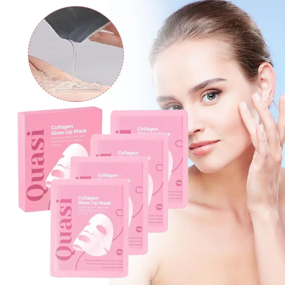 Quasi 3D Lifting Skincare Set Korean Night Cream Serum Face Mask Overnight Deep Hydration Firming Brightening Pore Minimizing