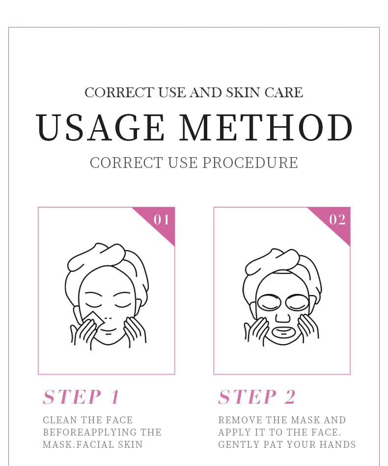 8pcs Fruits Face Mask Beauty Facial Skincare Masks Moisturizing Firming Hydrating Facial Mask Face Care Korean Cosmetics