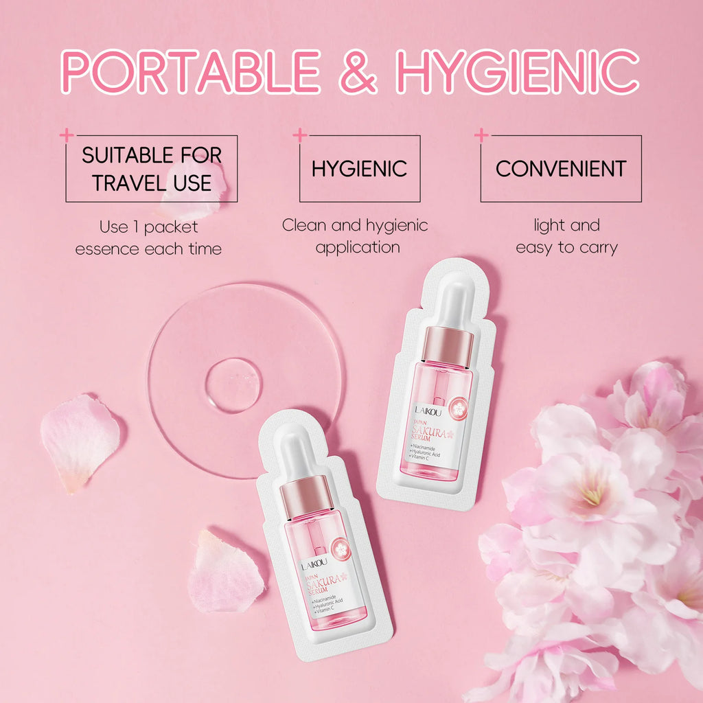 Sakura Whitening Face Serum Fade Fine Lines Anti Aging Tighten Pores Improve Melanin Pigment Dull Moisturizer Brighten Skin Care