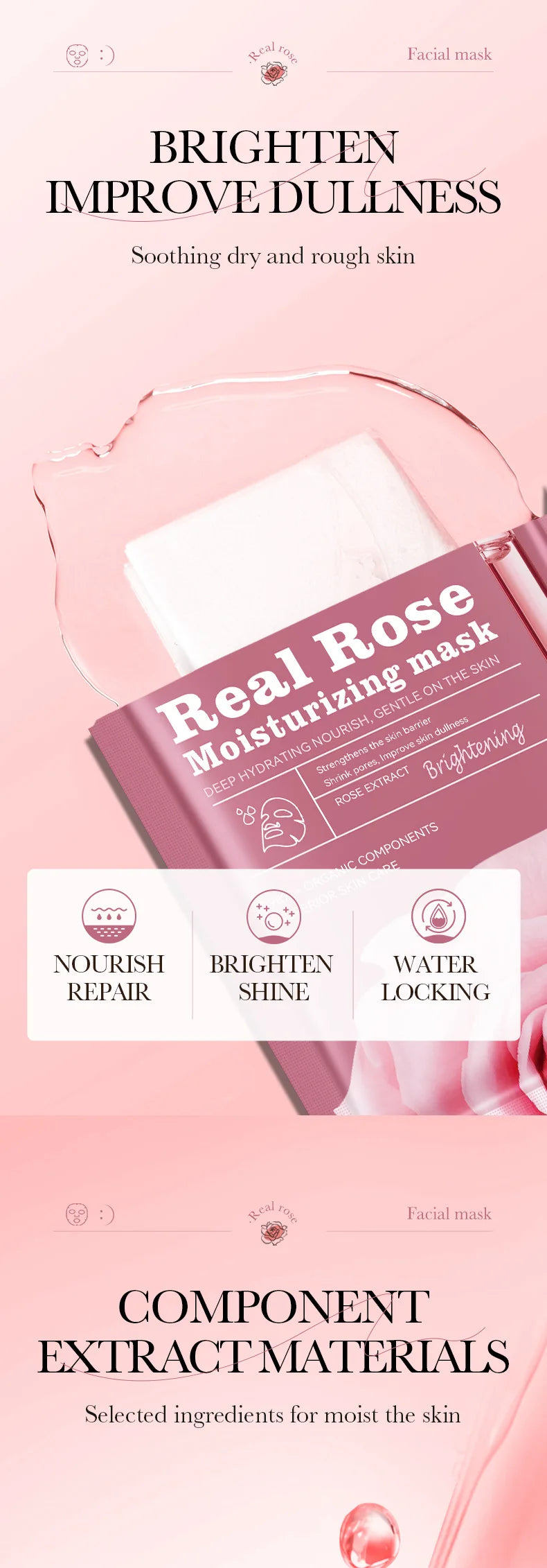 10pcs Fruit Floral Fragrance Face Mask Moisturizing Firming Hydrating Chamomile Blueberry Facial Masks For Face Skin Care