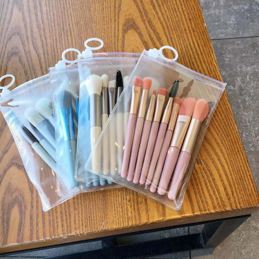 8Pcs/lot Mini Make-up Brush Set Ins Portable Travel Makeup Brush Eye Shadow Foundation Refresh Hand Soft Hair Beauty Tool