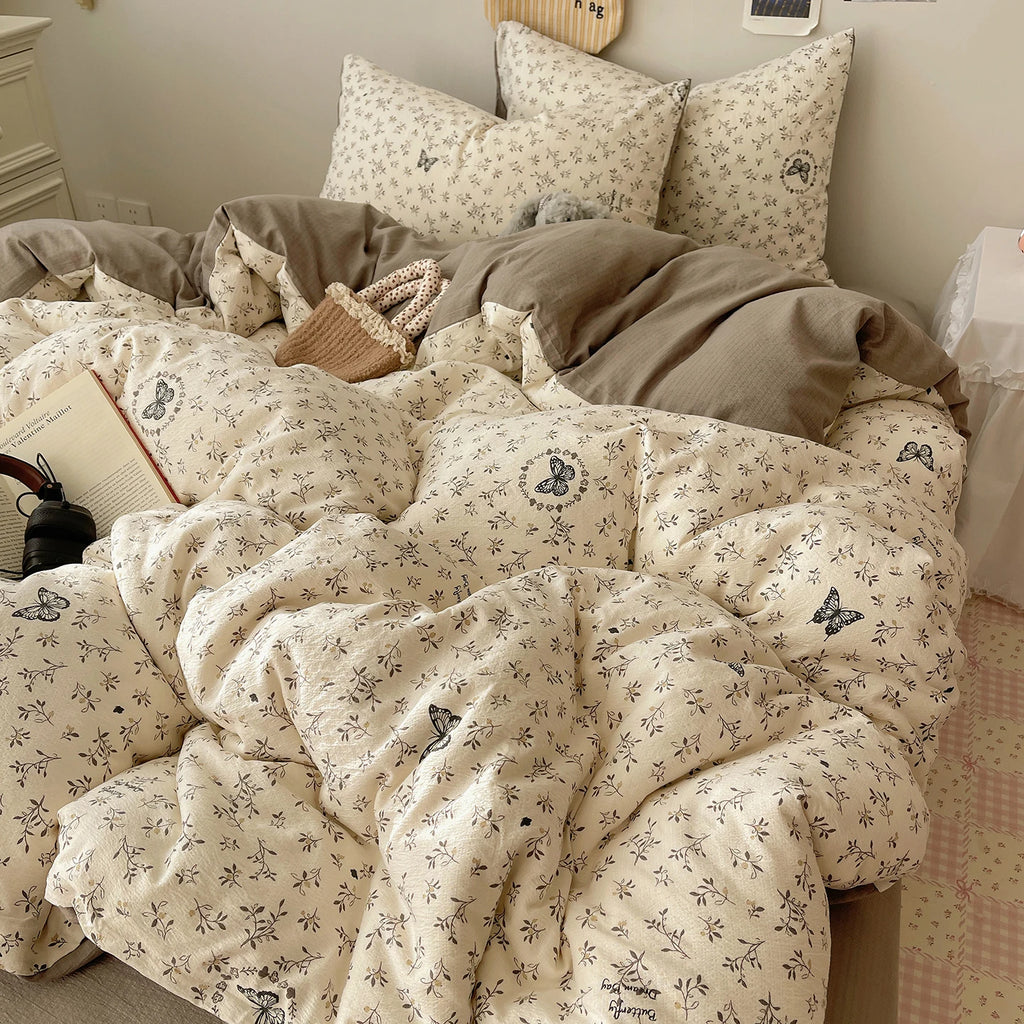 Home Microfiber Duvet Cover 1Pc Breathable Soft Zipper Closure Corner Ties Wrinkle Resistant Hypoallergenic Bedding for Bedroom