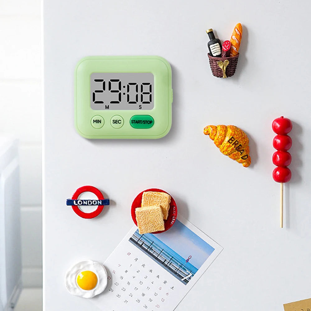 Silent Alarm for Student Time ManagementDigital Timer for Kids Study & Kitchen–Magnetic Countdown Timer with Large Display,99min