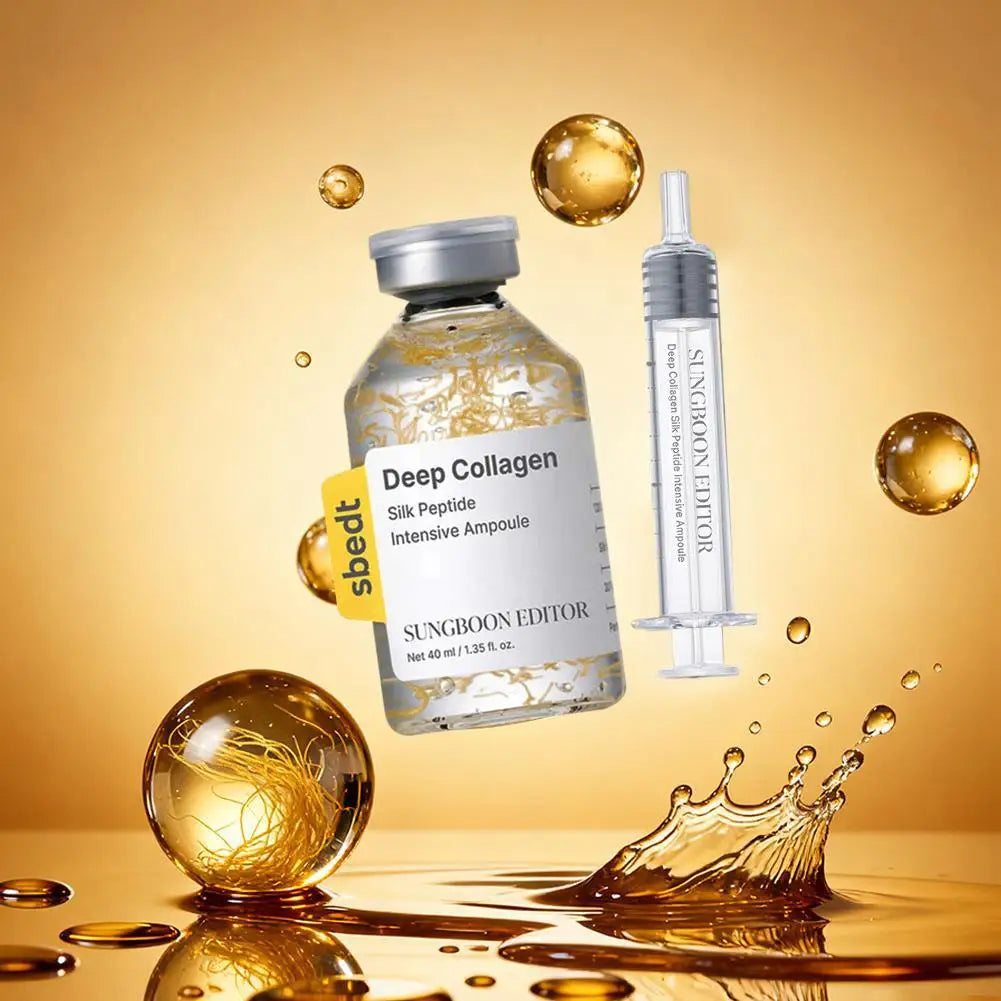Korean Sbect Facial Skin Care Set - Collagen Silk Peptide Ampoule, Boosting Cream Serum, Retinol Capsule, Revitalizing, Brighten