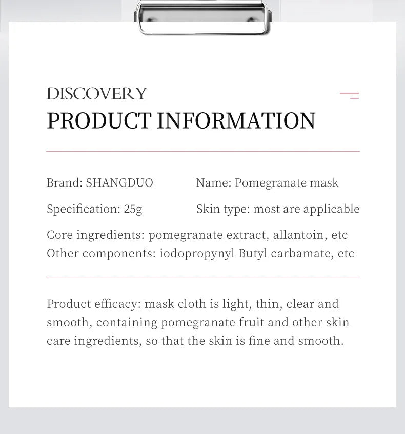 8pcs Fruits Face Mask Beauty Facial Skincare Masks Moisturizing Firming Hydrating Facial Mask Face Care Korean Cosmetics
