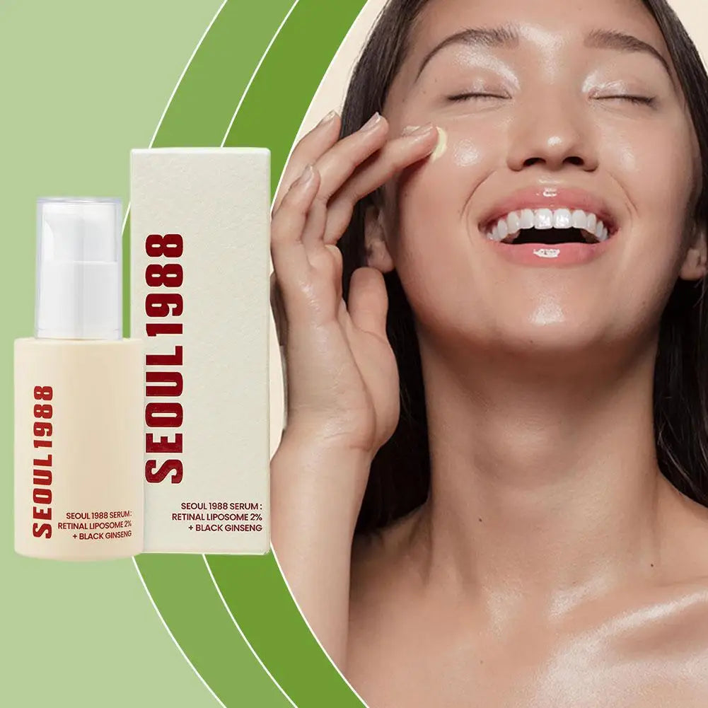 Seoul 1988 Retinol Face Care Serum With Black Ginseng Niacinamide Vitamin C Long-lasting Moisturizing Firming Ampoule Skin Care