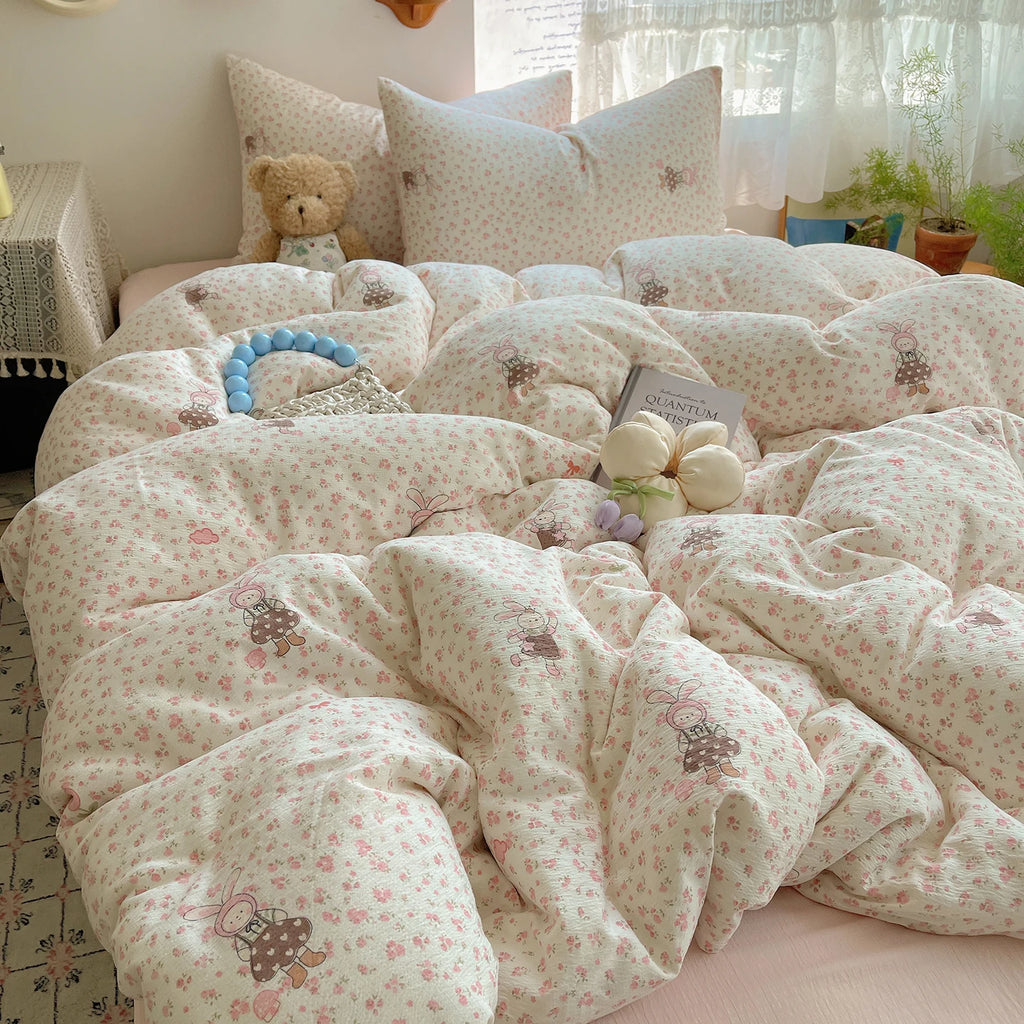 Home Microfiber Duvet Cover 1Pc Breathable Soft Zipper Closure Corner Ties Wrinkle Resistant Hypoallergenic Bedding for Bedroom