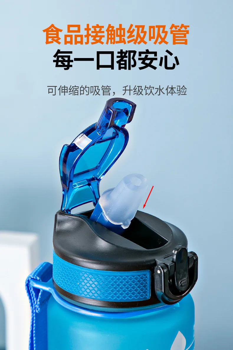 1 Liter Water Bottle Motivational Sport Water Bottle Leakproof Bottles Drinking Outdoor Travel Gym Fitness Jugs For Kitchen Cups