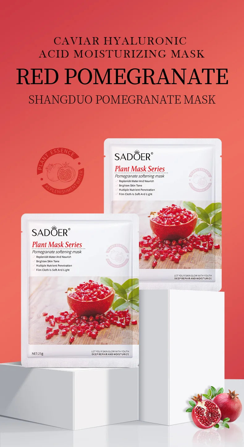 8pcs Fruits Face Mask Beauty Facial Skincare Masks Moisturizing Firming Hydrating Facial Mask Face Care Korean Cosmetics