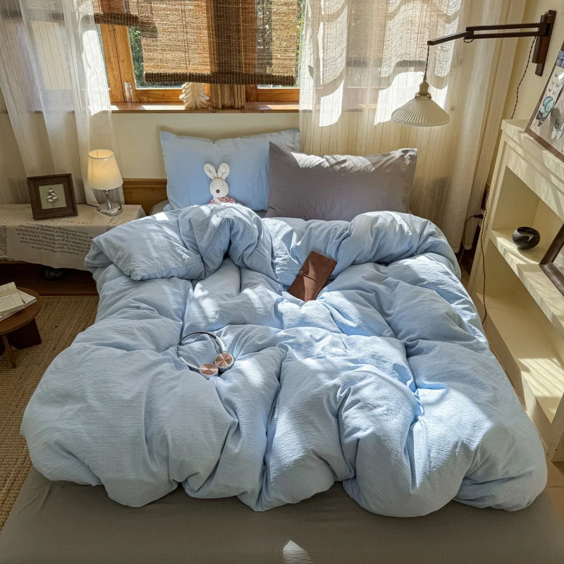 1 Duvet Cover, Soft Breathable Microfiber Quilt Cover, Wrinkle Resistant Fade Resistant All Season Bedding Comforter Cover