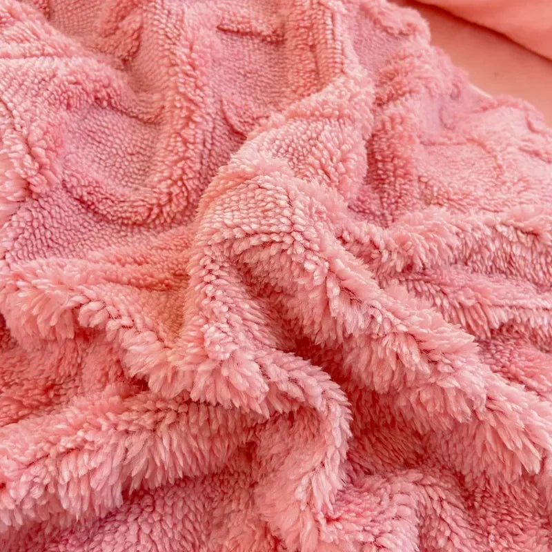 Taffel Velvet Duvet Cover for Winter Super Warm Soft Solid Color Comforter Cover Blanket Covers for Double Beds NO Pillowcase