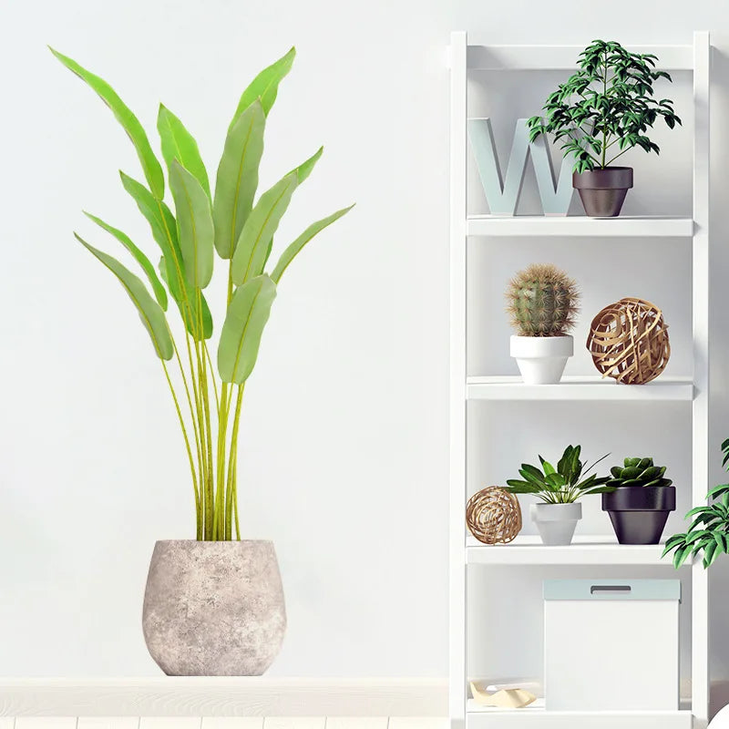 16 Styles Large Tropical Green Plants Wall Stickers Palm Leaves PVC Living Room Art Vinyl Poster Wallpaper Home Decoration Mural