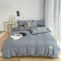 Small plaid pattern style single quilt cover double bed down duvet cover220x240cm large size quilt cover without pillowcase