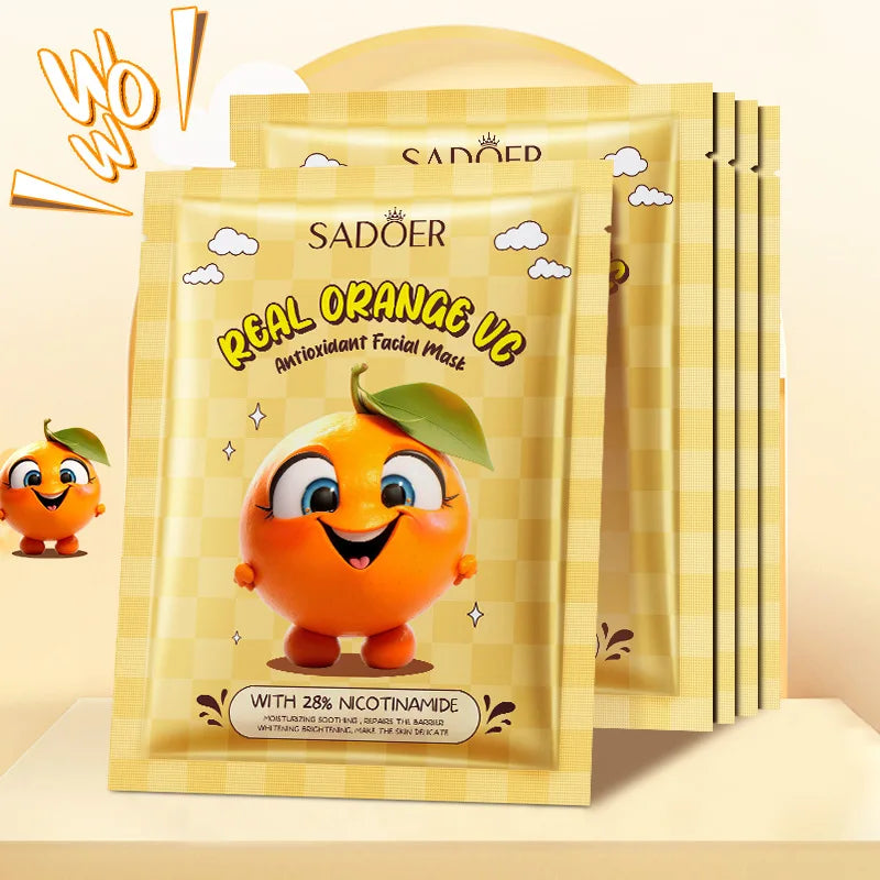 8pcs  Fresh Fruits Face Mask Facial Skincare Moisturizing Brightening Firming Hydrating Facial Masks for Face Skin Care