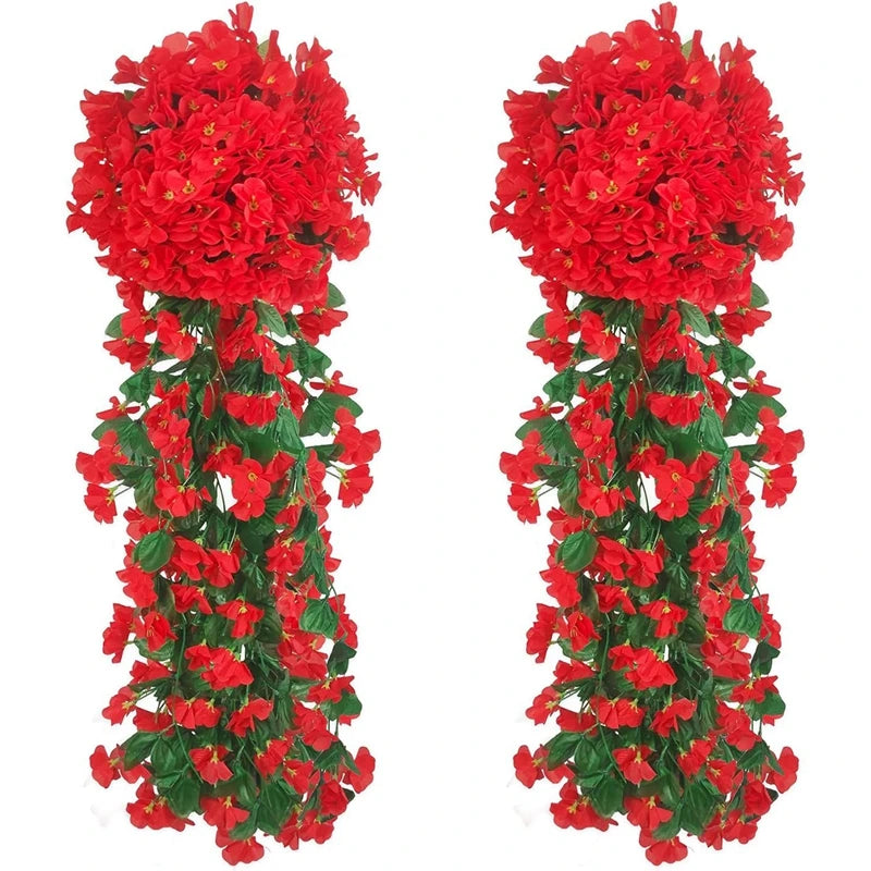 1PC Artificial flowers Begonia plants bouquet suitable Long Vine for wall family room garden wedding indoor outdoor decoration