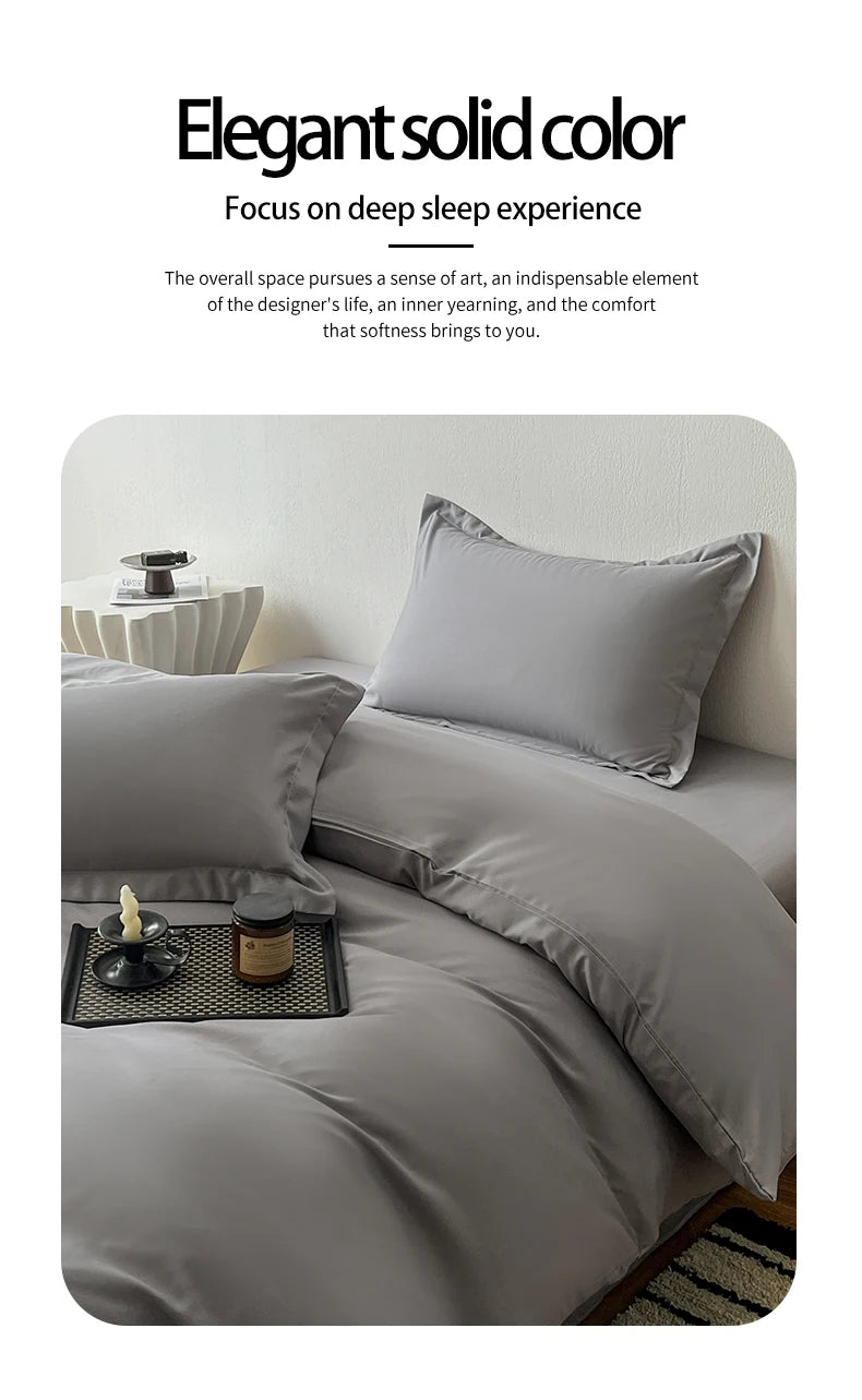 Ins Style Solid Color Duvet Cover Washed Bedclothes Comforter Cover Soft Bedding Quilt Covers 150x200cm / 200x230cm / 220x240cm