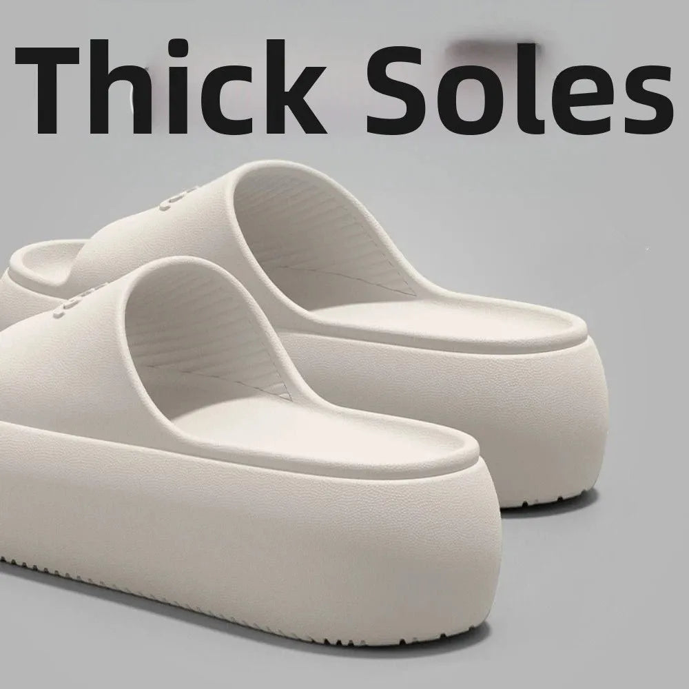 Fashion Non-slip Thick Sole Slippers Height Increasing Comfort Bathroom Slippers Summer Style Beach Sandals Summer Outdoor