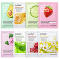 8pcs Fruits Face Mask Beauty Facial Skincare Masks Moisturizing Firming Hydrating Facial Mask Face Care Korean Cosmetics