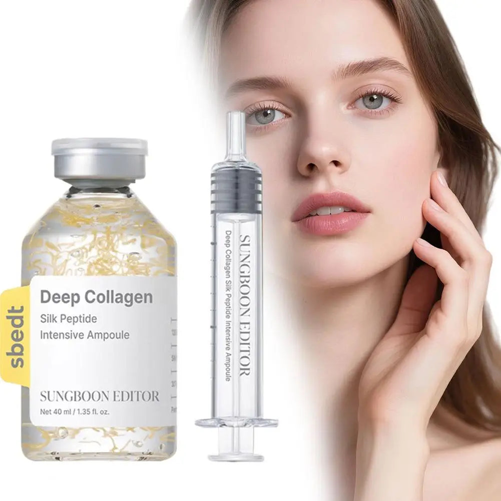 Korean Sbect Facial Skin Care Set - Collagen Silk Peptide Ampoule, Boosting Cream Serum, Retinol Capsule, Revitalizing, Brighten