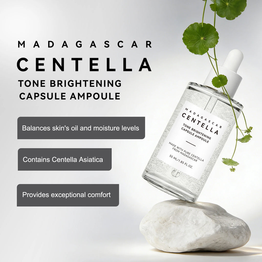 Skin Tone Perfector Brightening Ampoule 55ml - Centella & Niacinamide Serum Hydrates, Soothes & Enhances Radiance.