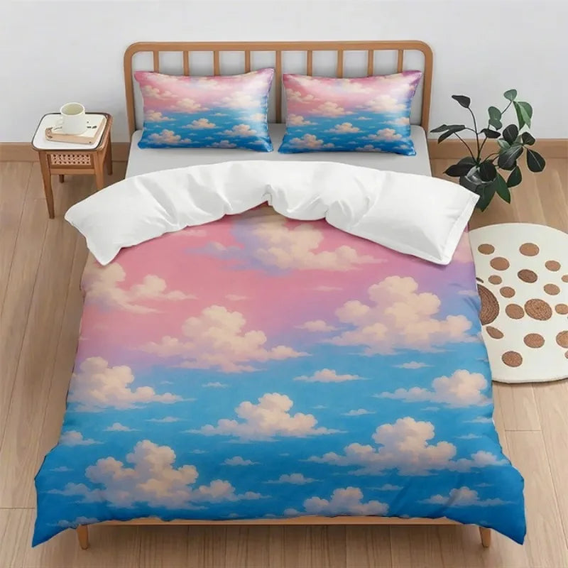 2025 new (Quilt cover + pillowcase) digital printing quilt cover set 2pcs/3pcs holiday gift household quilt cover without sheet