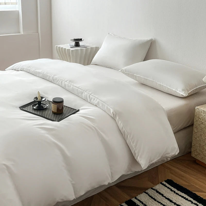Ins Style Solid Color Duvet Cover Washed Bedclothes Comforter Cover Soft Bedding Quilt Covers 150x200cm / 200x230cm / 220x240cm