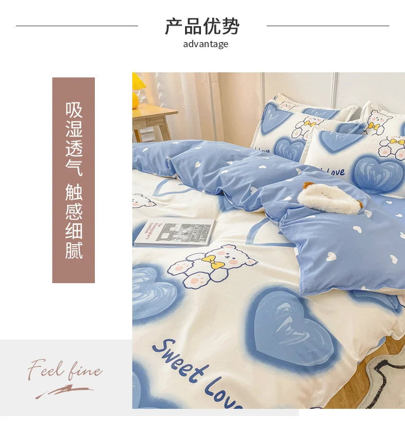 Warm Duvet Covers Suitable for Various Skin Types in Autumn Winter Spring Soft Bedding Covers Suitable for All Seasons Bed Sack