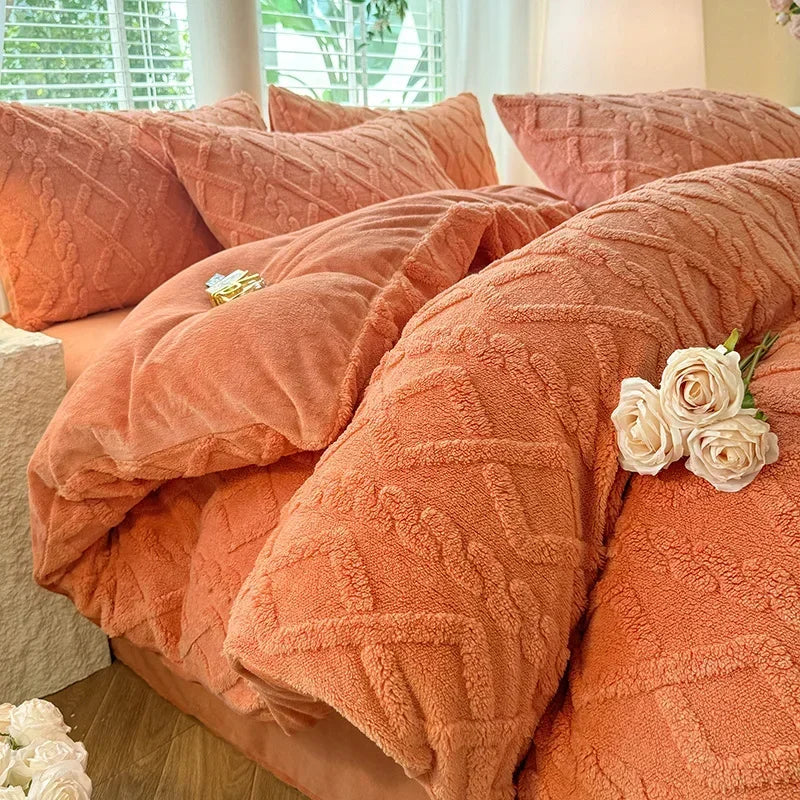 Warmth Duvet Cover Dual Use Blanket Warm Winter Blanket Soft Cozy Quilt Cover Plush Blankets for Beds Soft Cozy NO Pillowcases