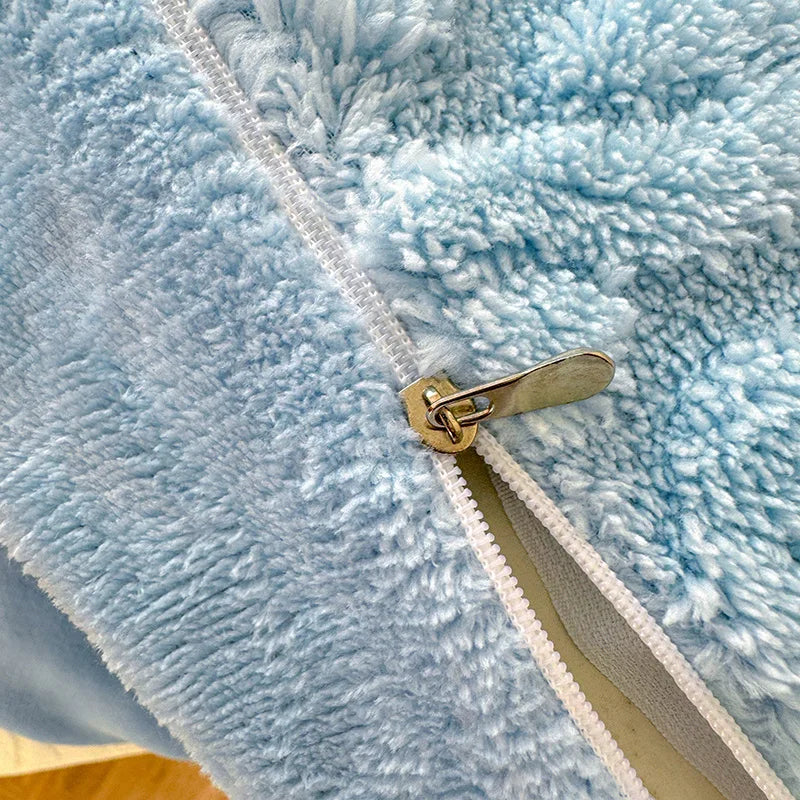 Double Side Velvet Quilt Cover Soft Comforter Cover Winter Duvets Cover Single/Double/Queen/King Size Quilt Cover(No Pillowcase)